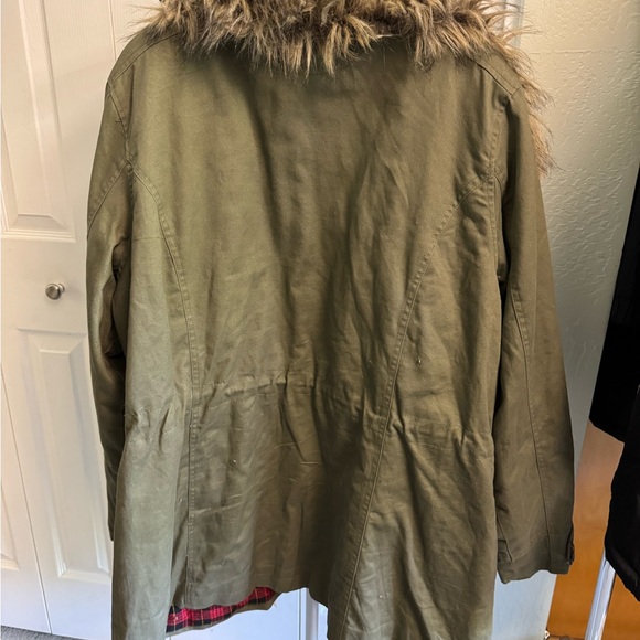 Torrid Green Utility Jacket with Fur Trim - Picture 2 of 4